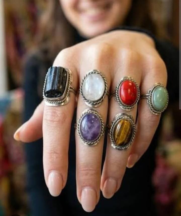 Anillos Alpaca con Piedras Naturales