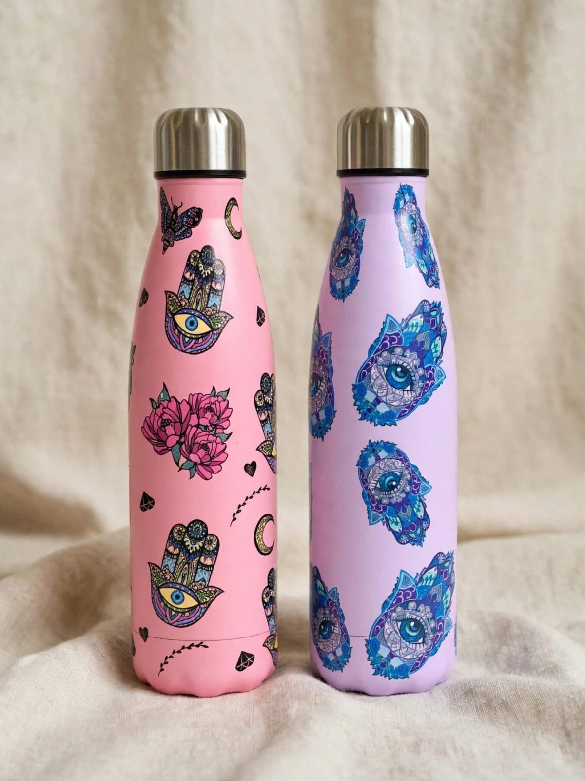 Botellas Hamsa y ojo Turco 500ml