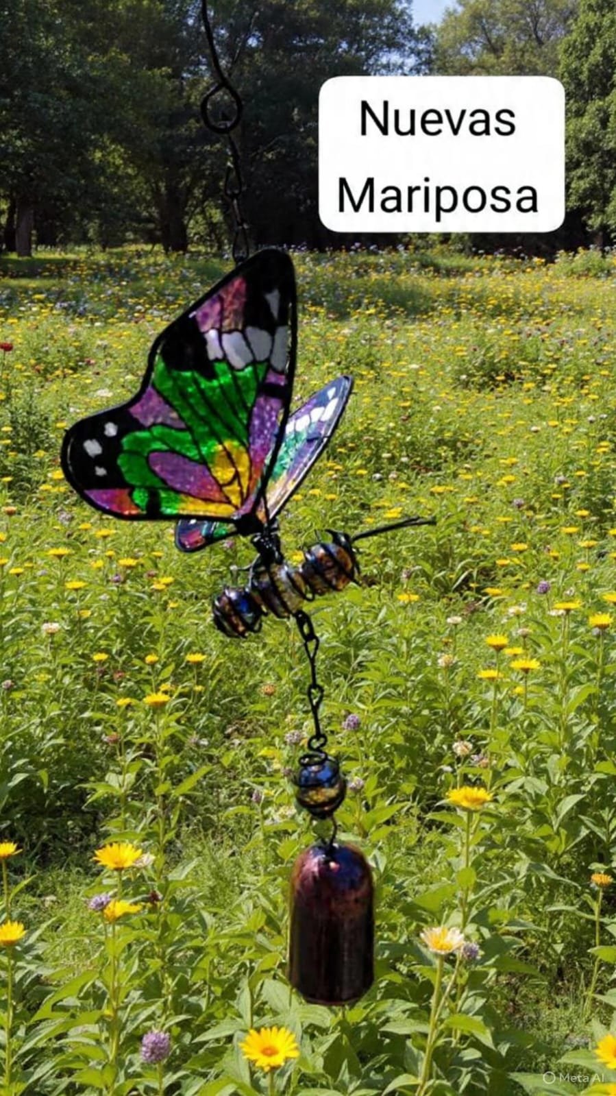 Colgante mariposa vidrio