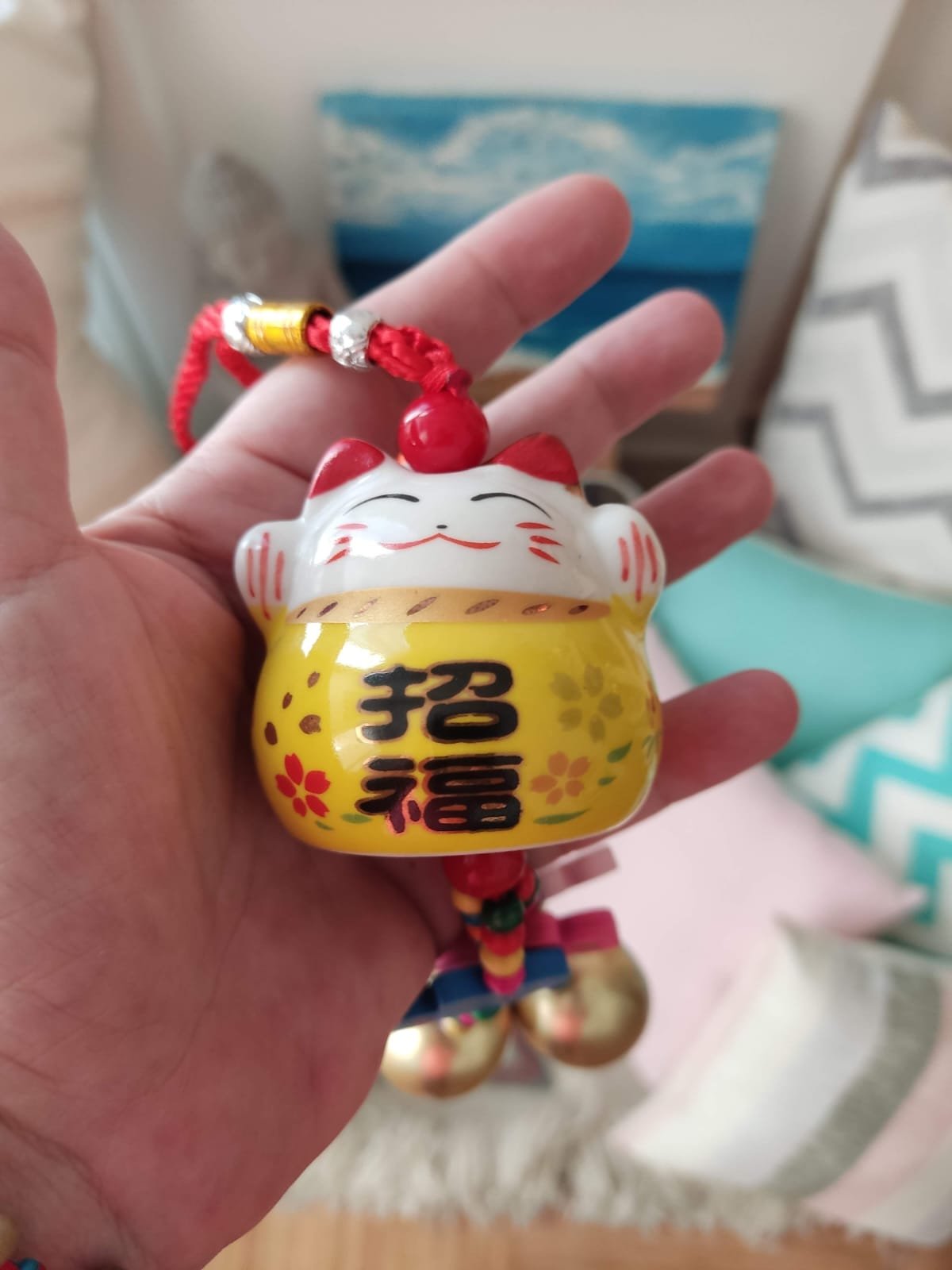Colgante Neko cerámica