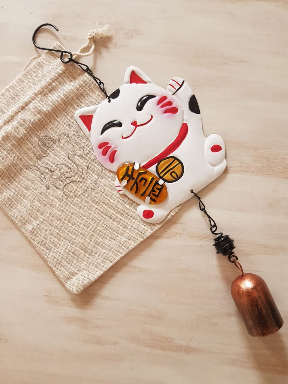 Colgante Neko Fortuna y Protección metal