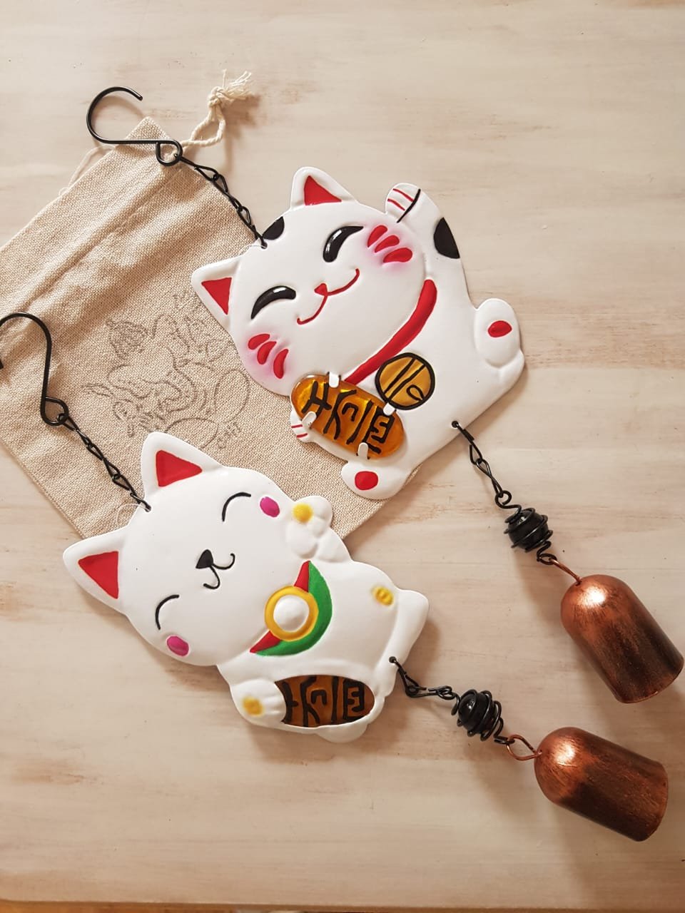 Colgante Neko Fortuna y Protección metal