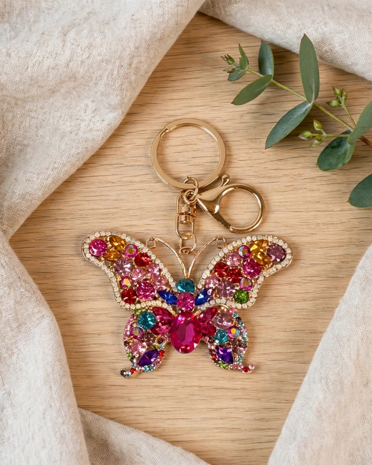 Llaveros Mariposa con Brillos grande