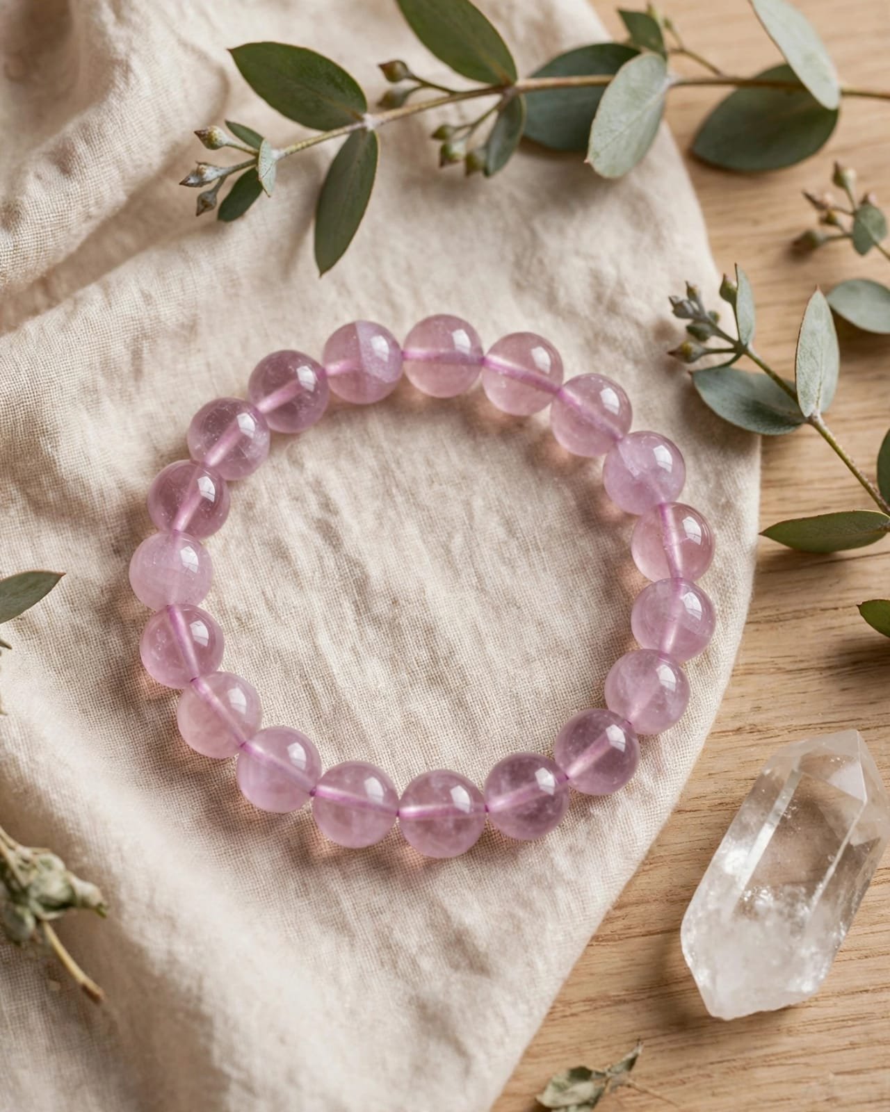 Pulsera natural kunzita