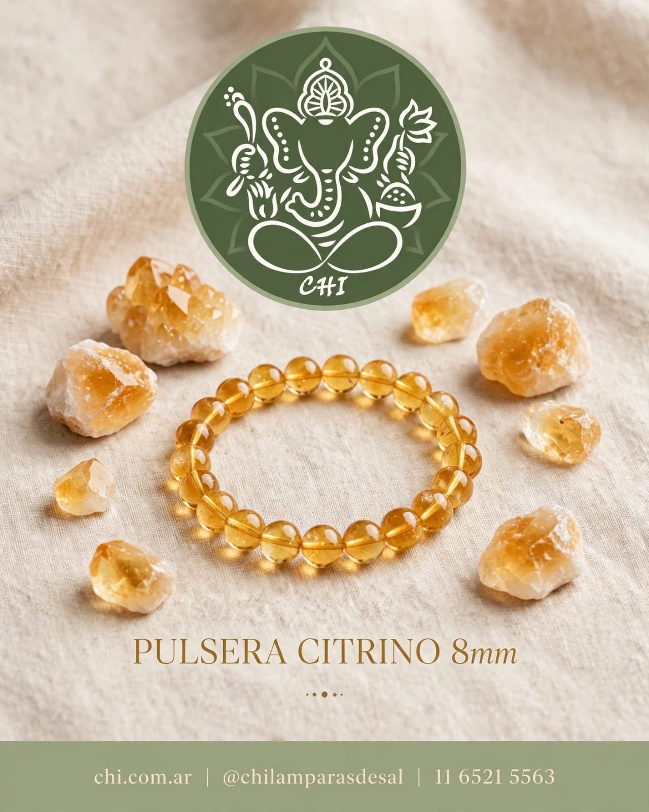 Pulseras Citrino natural