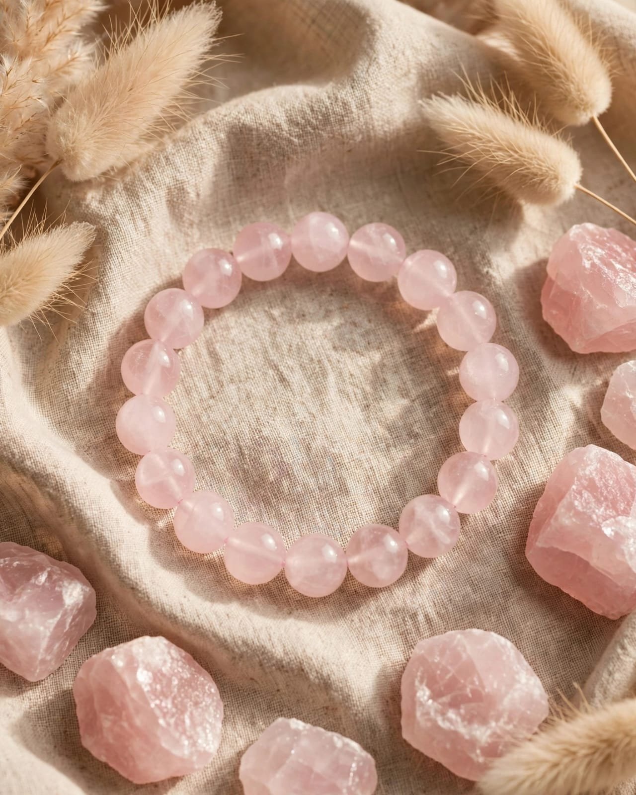 Pulseras Cuarzo rosa