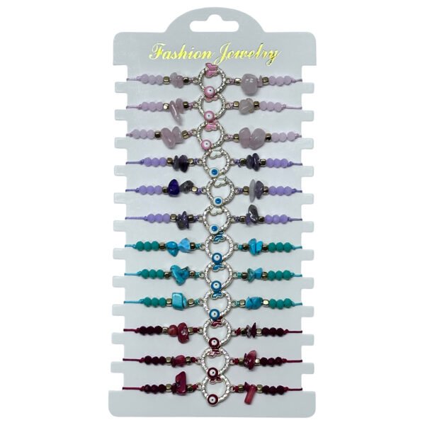 Pulseras hilo y piedras naturales