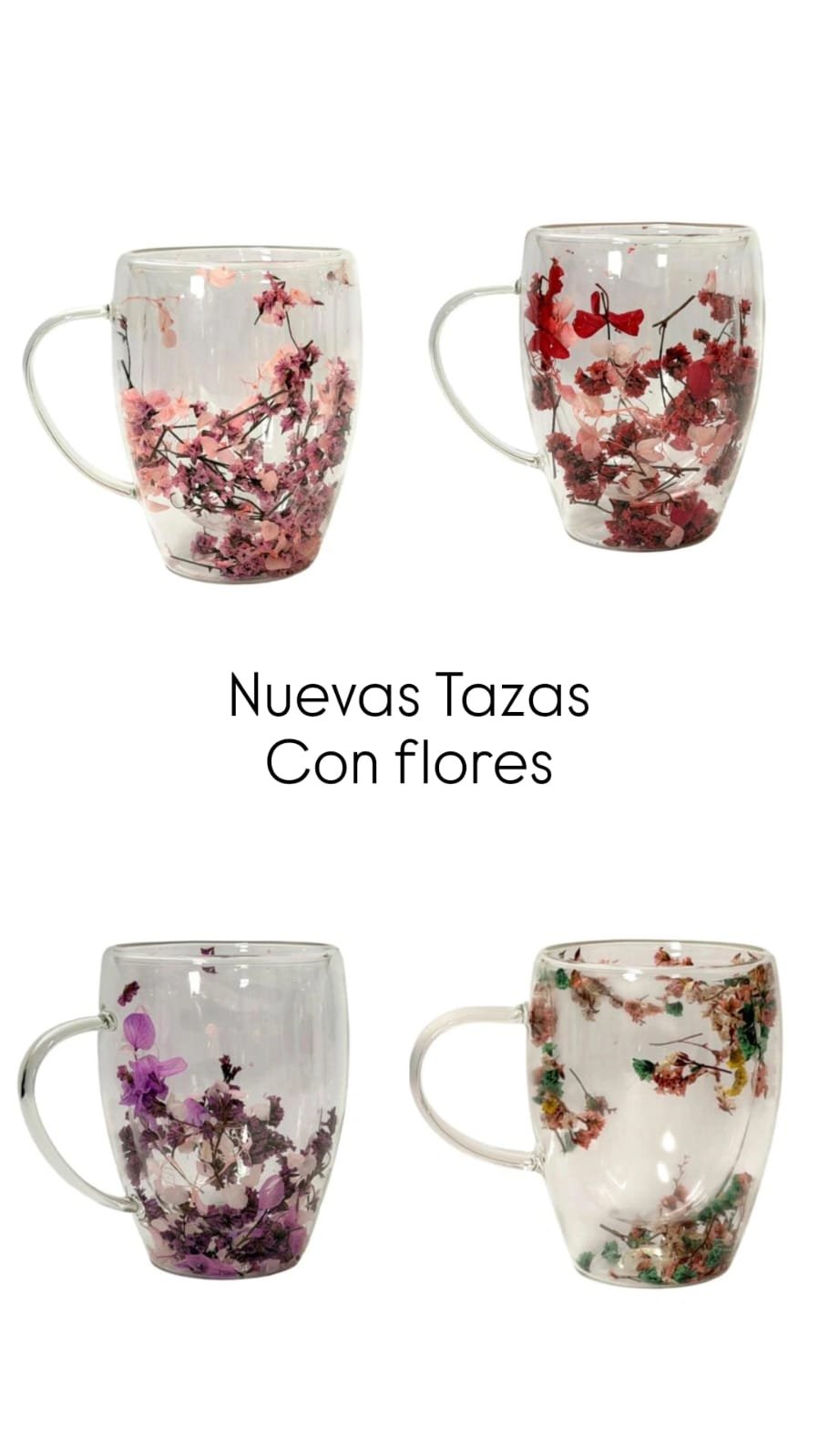 Tazas con flores