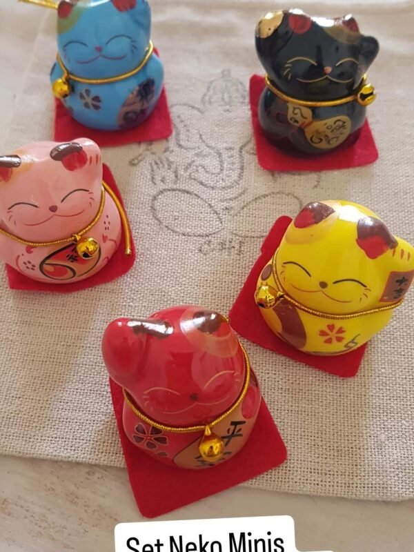 Neko mini sets x 5 unidades cerámica