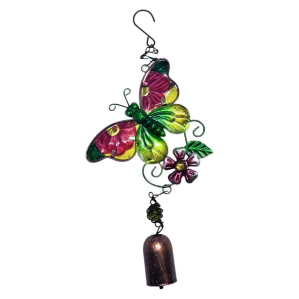 Móvil mariposa con flor y campana  Metal