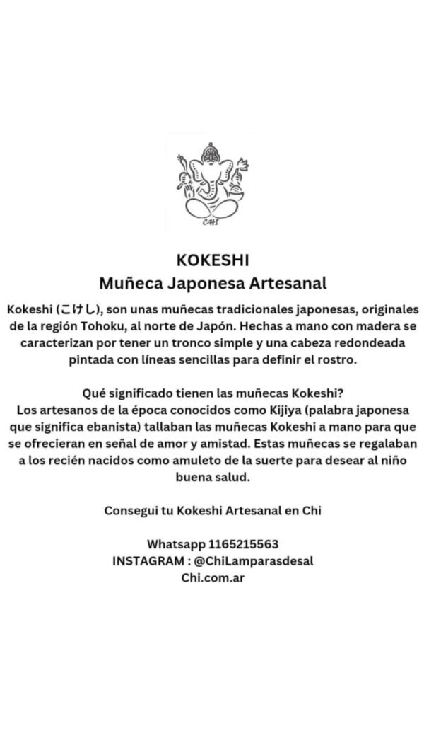 Muñequitas KOKESHI MEDIANAS