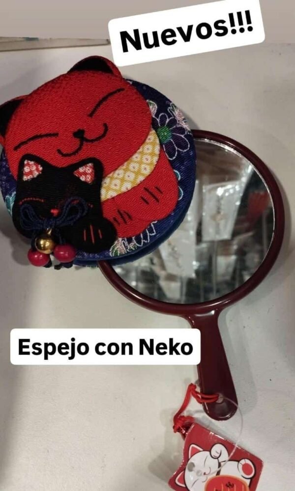 Espejo de mano Neko Fortuna y Protección