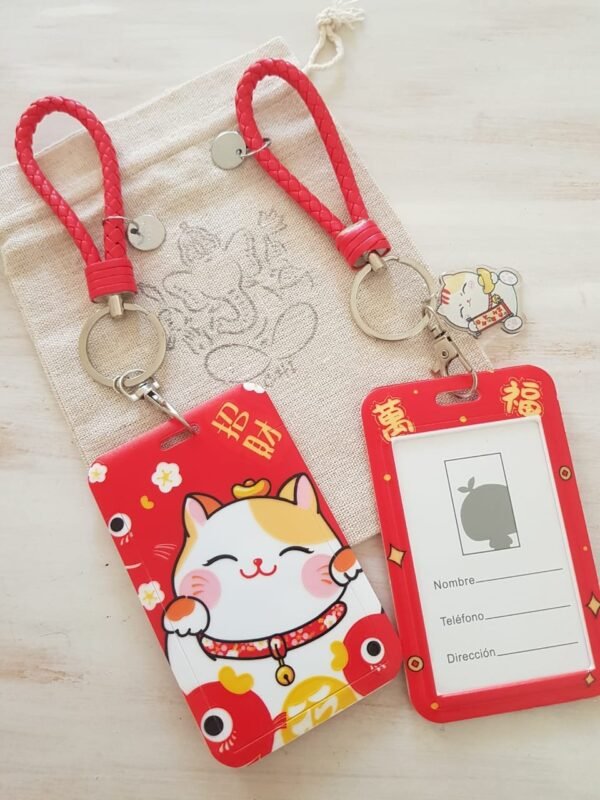 Neko Fortuna y Protección Porta tarjeta
