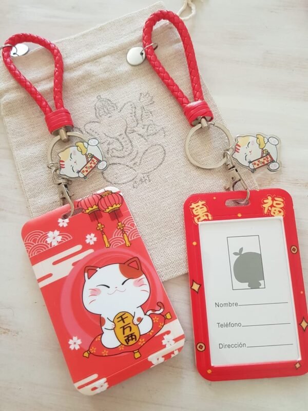 Neko Fortuna y Protección Porta tarjeta