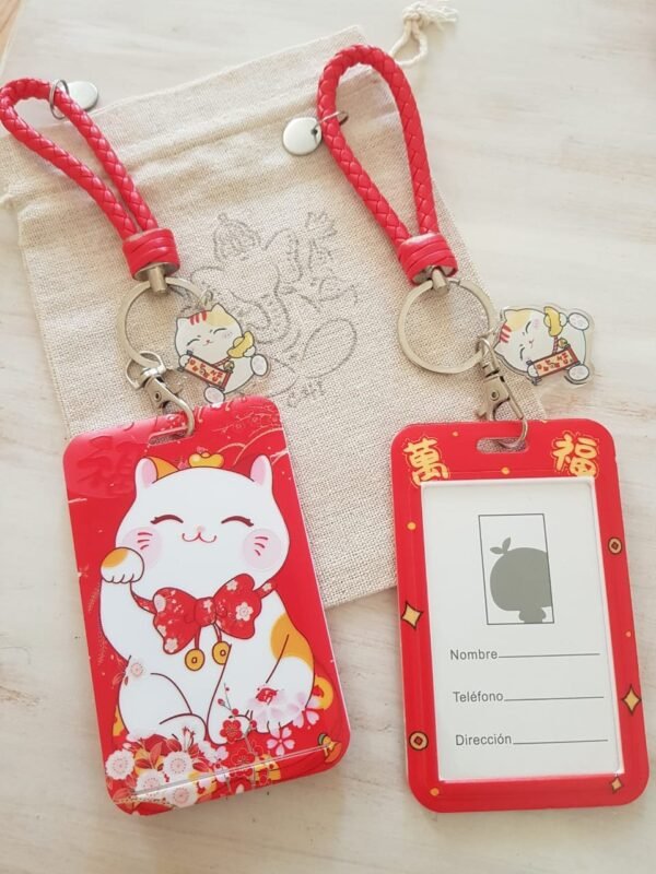 Neko Fortuna y Protección Porta tarjeta