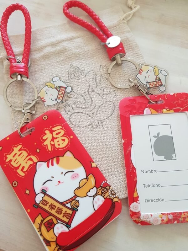 Neko Fortuna y Protección Porta tarjeta