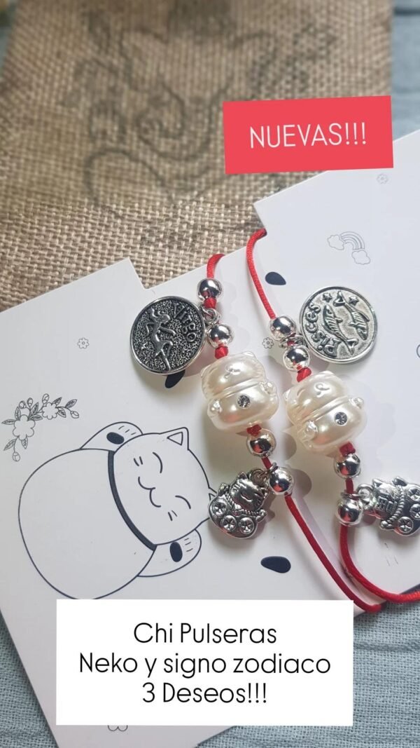 Neko Pulseras con dije zodiaco