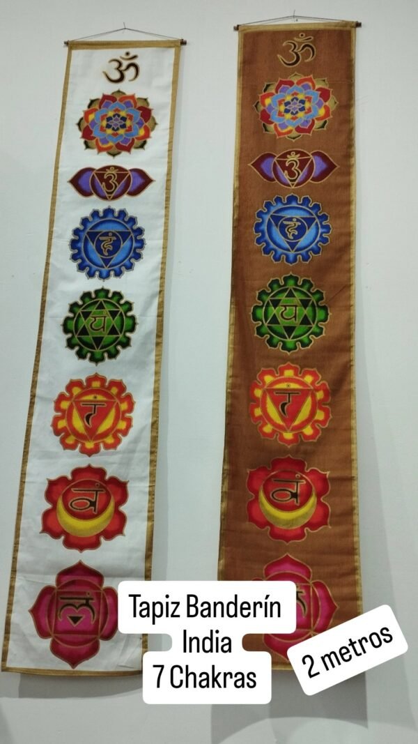 Tapiz Banderín 7 Chakras 2 mts