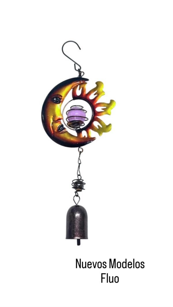 Colgante Metal Luna Sol fluo