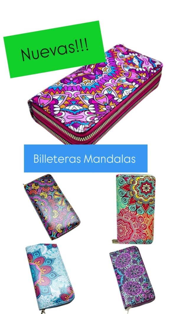 Billeteras Mandalas Pack x 6