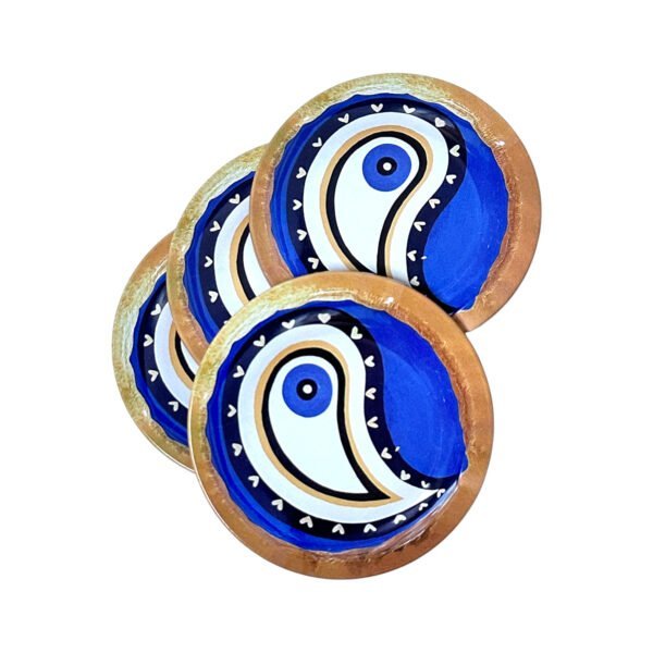 Posavasos ojo turco y mandalas pack x 4 unidades