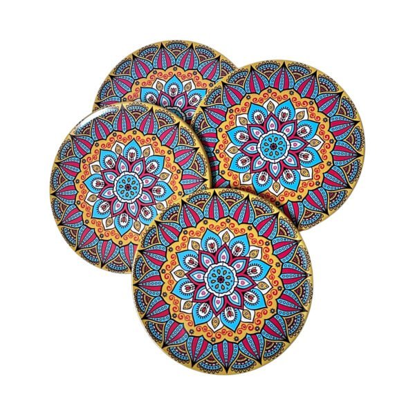 Posavasos ojo turco y mandalas pack x 4 unidades