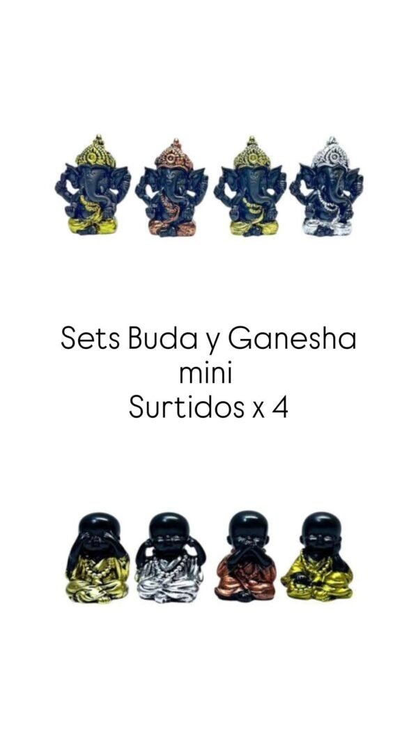 Sets Buda Ganesha mini x 4