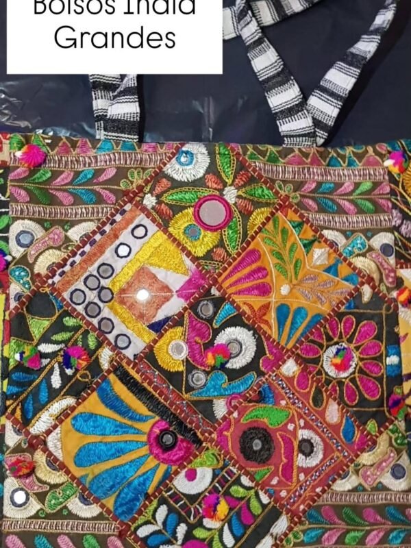 Carteras India extra grande bordadas