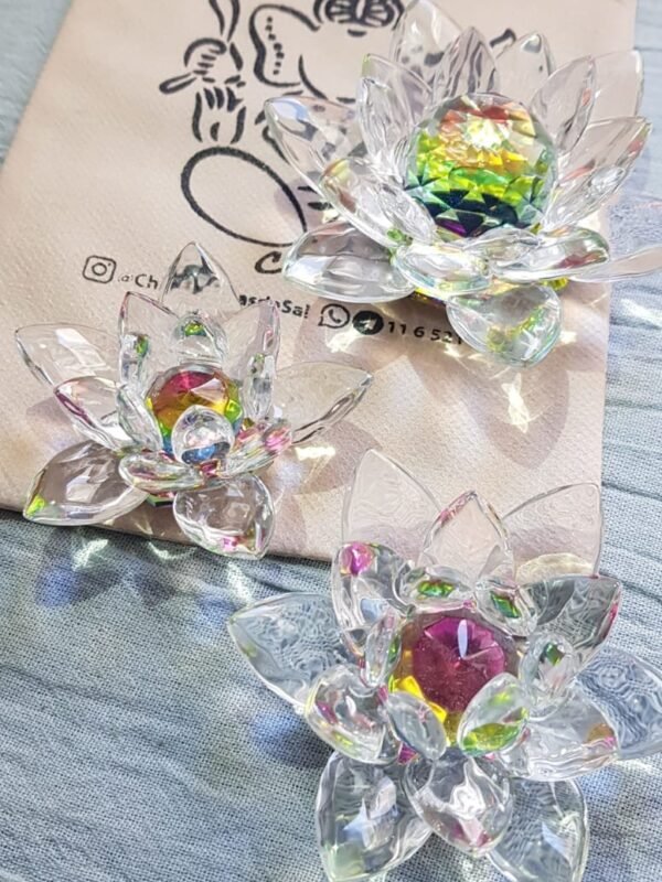 Flor de Loto vidrio Tornasoladas ch