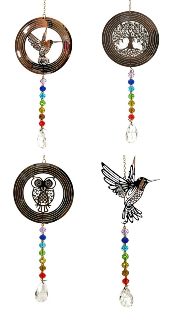 2025/09/1002357997.jpg Colgantes Girador viento colibrí búho mariposa árbol de la vida