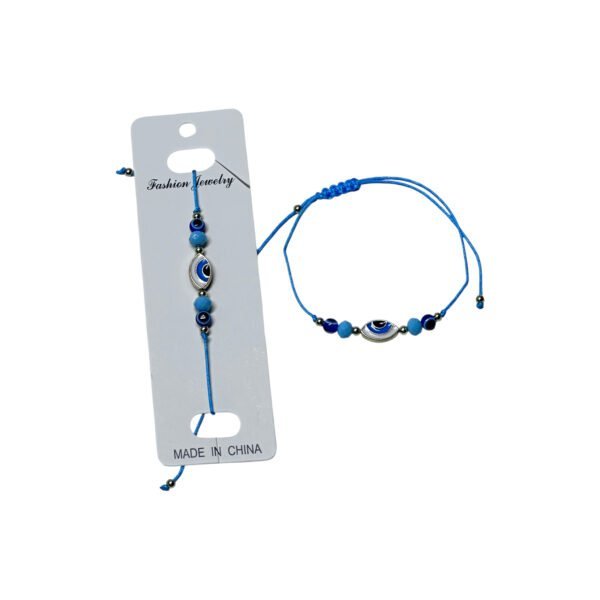 Pack Pulseras Ojo turco y símbolos en hilo azul x 12