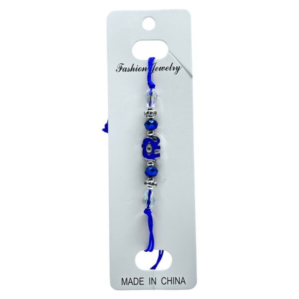 Pack Pulseras Ojo turco y símbolos en hilo azul x 12