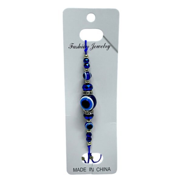 Pack Pulseras Ojo turco y símbolos en hilo azul x 12