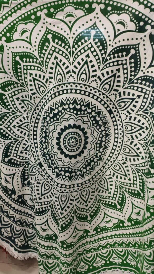 Mantas Redondas c Flecos Mandalas