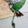Colgante Colibrí vidrio y campana