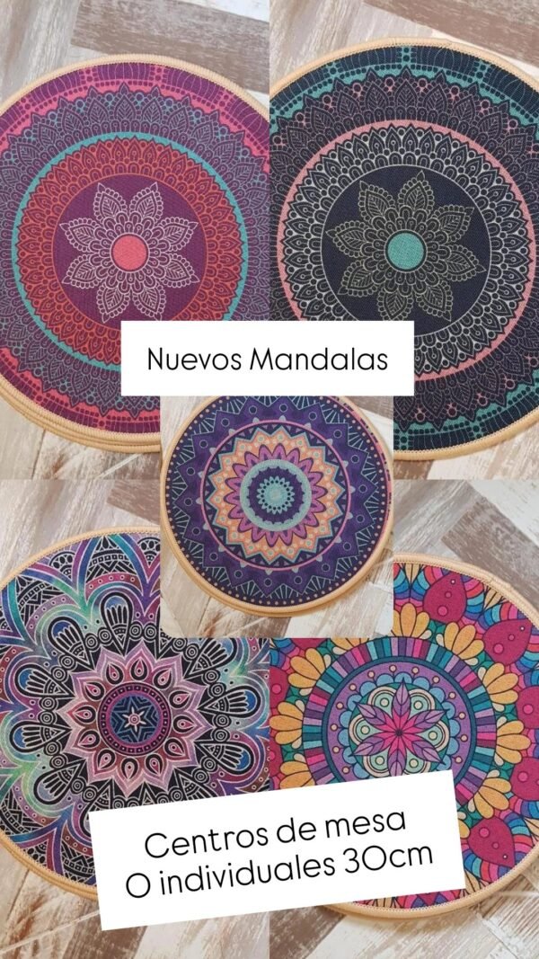 Pack individuales redondos x 5 unidades de 30 cm