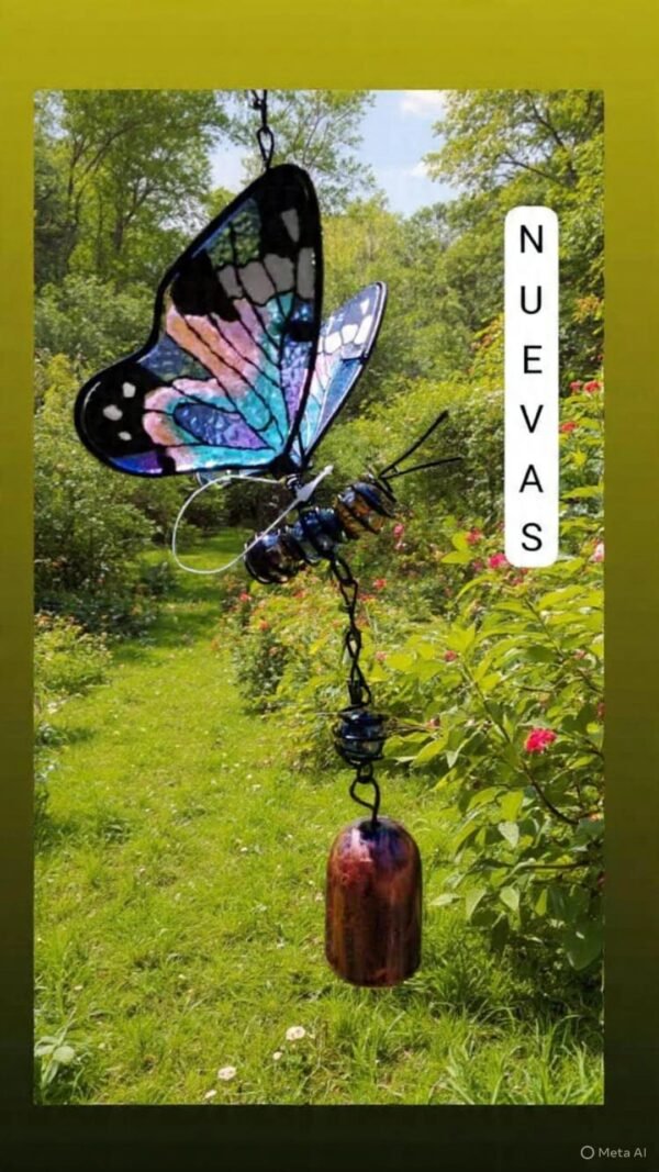 Colgante Mariposa vidrio campana