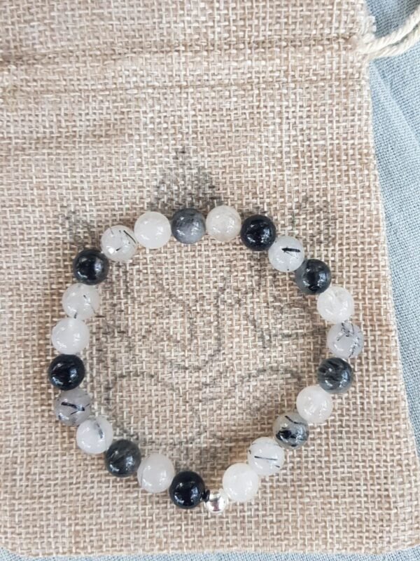 Pulsera Cuarzo Turmalinado natural