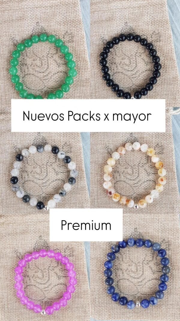 Pack Pulseras de piedras naturales Premium