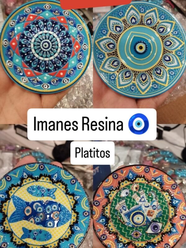 Iman Platitos cerámica 9cm aprox Ojo Turco